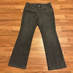 French Cuff Boot Cut Jeans Black/Dark Gray | Women Size 12